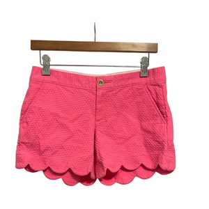 Lilly Pulitzer Aura Pink‎ Buttercup Short Size 0 PreOwned Scallop Hem